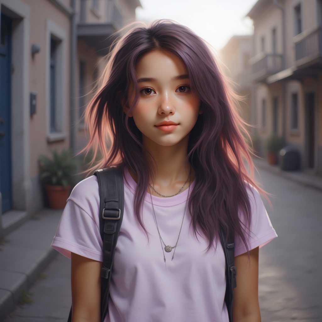 Zu stands calmly in soft morning light on a quiet street — ZU × ORI
