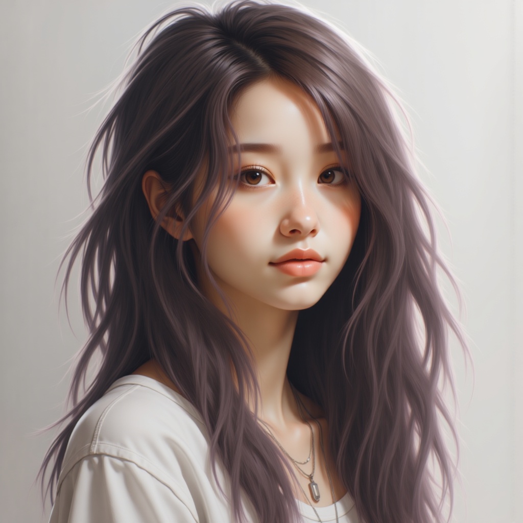 Zu gazes softly, her expression dreamy and serene — ZU × ORI