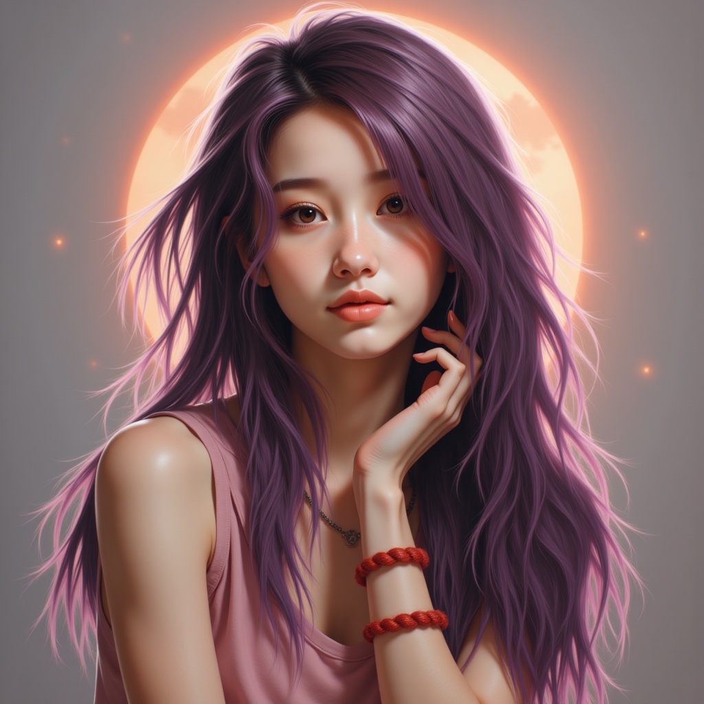Zu gazes intensely under a mystical moonlit background — ZU × ORI