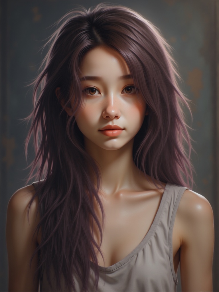 Zu gazes, her intense expression captivating the room — ZU × ORI
