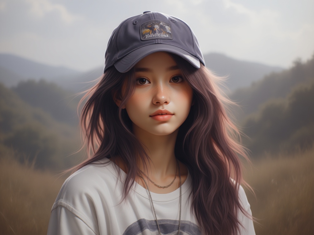 Zu stands outdoors, wearing cap amidst serene hills — ZU × ORI